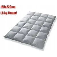 Daunendecke 155x220 1,5 kg 100% Flaum Ganzjahresdecke Bettdecke Baumwolle