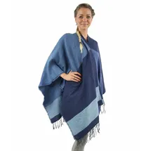 Antonio Kuscheliger Damenponcho - blau