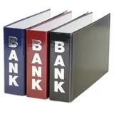 Livepac-Office Bankordner DIN A4 45 mm Blau/Rot/Schwarz 3 St.
