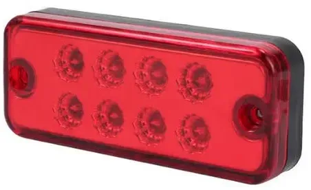 Rote LED-Positionsleuchte / Licht / Tokos, mit 8 Dioden - 24V - 99 mm x 40 mm