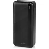 Nedis powerbank 30000 mAh 1.5 2.0 3.0 A Anzahl der Ausgänge: 2 Ausgangsanschluss: 1x USB (30000 mAh, 20 W, 111 Wh), Powerbank, Schwarz