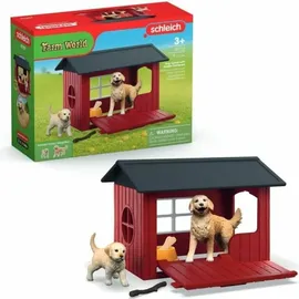 Schleich 42722 Hundehütte mit Goldenretrievern,