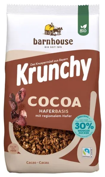 Barnhouse Krunchy Cocoa weniger Zucker bio 500g