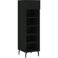 VidaXL Schuhschrank Schwarz 30x35x105 cm Holzwerkstoff