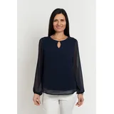 Seidel Moden Langarmbluse blau 38