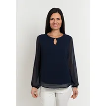 Seidel Moden Langarmbluse blau 38