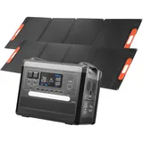 Uimoso Tragbare Powerstation 2400W 2160Wh mit 2 faltbaren 200W Solarpanels