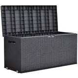 Gartentruhe Nizza Rattan-Design Rollbox Auflagenbox Kissen Aufbewahrung Truhe