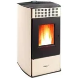 Starclima Venus 10,1 kw Pelletofen. Überragende Effizienz und Design mit beheizter Oberfläche, Weiß