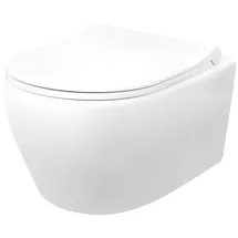 Aloni Spülrandloses Wand Hänge WC Spülrandlos Toilette Normal WC + Deckel