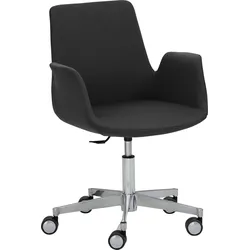 Bürostuhl MAYER SITZMÖBEL "Sessel myHELIOS", schwarz (schwarz, aluminium), B:65cm H:82cm, Stühle