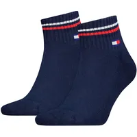 Tommy Hilfiger Quarter Socken 2er Pack Blau 43-46