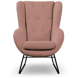 Fun Möbel Sessel Artemis Stoff Kronos 1 x 10 Farben 70 x 80 x 90 cm Rosa mit Kissen