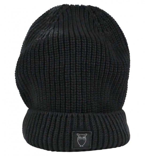 KnowledgeCotton Apparel Beanie - Baumwolle - Schwarz