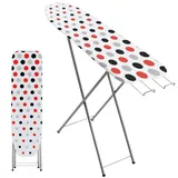 Kadax Bügelbrett mit Fach "Habo", Dampfbügeltisch, 104 cm, Punktmuster