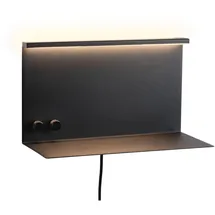 Paulmann LED Wandleuchte Jarina USB C 3000K 540lm 200lm 230V 4,5 / 1x1,6W dimmbar Schwarz