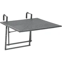 Greemotion Balkonhängetisch 70 x 88 x 47-79 cm Grau