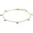 Amor Fußkette AMOR "2036447", gold (gelbgoldfarben, blau, blau), Fußketten, Damen, Edelstahl, mit Zirkonia (synth.)