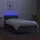 vidaXL Boxspringbett mit Matratze & LED Dunkelgrau 90x200 cm Stoff