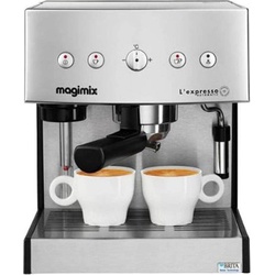 Magimix 11414 Espressomaschine auto chrom matt, Siebträgermaschine, Grau