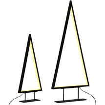 Beliani Weihnachtsdekoration 2er Set mit LED-Beleuchtung Tannenbaum Loppi