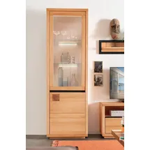 Main Möbel Vitrine 65 x 205 x 0 cm Kernbuche geölt/beige