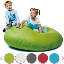 sunnypillow XXXL Sitzsack mit Styropor Füllung 145 cm Durchmesser 2-in-1 Funktionen zum Sitzen und Liegen Outdoor & Indoor für Kinder & Erwachsen... - Grün