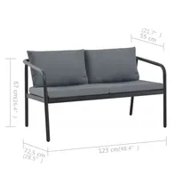 vidaXL Gartensofa grau 44699