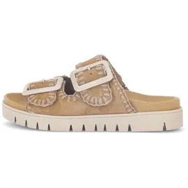 Gabor Pantolette in sattel | Gr. 42, braun, Schuhe Pantolette, Damen, hellbraun, Leder, : : Normal Größe: 42 Weite: Normal - Braun - 42
