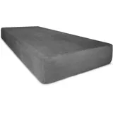 ASPERO Spannbettlaken Flanell 200 x 200 cm grau