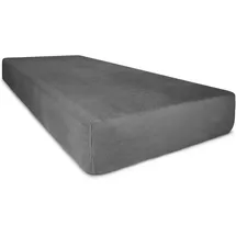 ASPERO Spannbettlaken Flanell 200 x 200 cm grau