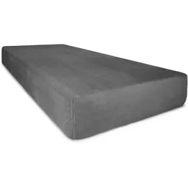 ASPERO Spannbettlaken Flanell 200 x 200 cm grau