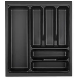 SO-Tech orga-box I Besteckeinsatz 419 x 473 lavagrau mit Perlstruktur für Tandembox Antaro/Intivo u. ModernBox im 50er Schrank Schubladeneinsatz