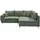 ed exciting design Eckcouch Polyester 3-Sitzer Dunkelgrün