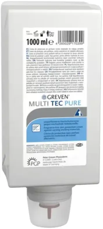 Greven MULTI TEC PURE Hautschutzcreme 1 Liter Spender-Weichflasche