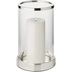 EDZARD Windlicht Sanremo (Höhe 26 cm), edel versilbert, anlaufgeschützt