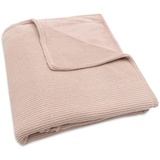 Jollein 517-511-67068 Babydecke Strickdecke mit Fleece Basic Knit rosa (75x100 cm)