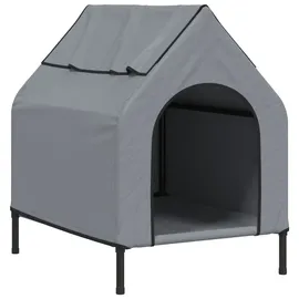 vidaXL Hundehütte aus schwarzem Oxford-Gewebe und Stahl