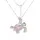 FIRETTI Kette mit Anhänger Schildkröte rosa / Silber
