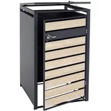 MCW Mülltonnenverkleidung J81 73 x 117 x 98 cm braun