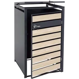 MCW Mülltonnenverkleidung J81 73 x 117 x 98 cm braun