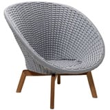 Cane-Line Loungesessel Peacock soft-rope - ROLGT - Light grey