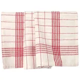 Sito Geschirrtücher `Halbleinen` , 10 Stück, rot-weiß,