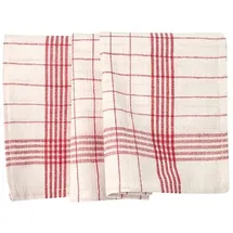 Sito Geschirrtücher `Halbleinen` , 10 Stück, rot-weiß,