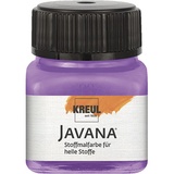 Kreul Javana Stoffmalfarbe für helle Stoffe, 20 ml Glas in flieder, geschmeidige Farbe auf Wasserbasis mit cremigem Charakter, dringt fasertief ein, waschecht nach Fixierung