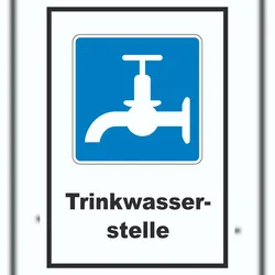 HB-Druck Trinkwasser Symbol und Text A5 (148x210mm)