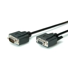Value Seriell Anschlusskabel [1x D-SUB-Stecker 9pol. - 1x D-SUB-Buchse 9pol.] 1.00 m Schwarz