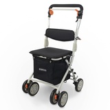 Mobiclinic Mobiclinic®, Rollator, Coliseo, Europäische Marke, Mit großer Einkaufstasche und Sitz, Rollator faltbar und leicht, Einkaufswagen mit Sitz, Doppeltes Bremssystem, 4 Räder, Aus Stahl, Stabil, Schwarz