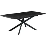 B&D home Esstisch LARS, in Marmor-Schwarz, - (B)120-160 x (H)76 x (T)80 cm, | Gr.: onesize