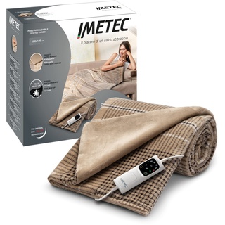 Imetec 16936 Scaldasonno Adapto Elegance, 180x140 cm, weicher Stoff, Energieeinsparung, Adapto-Technologie, schnelles Aufheizen, 6 Temperaturen, waschbar